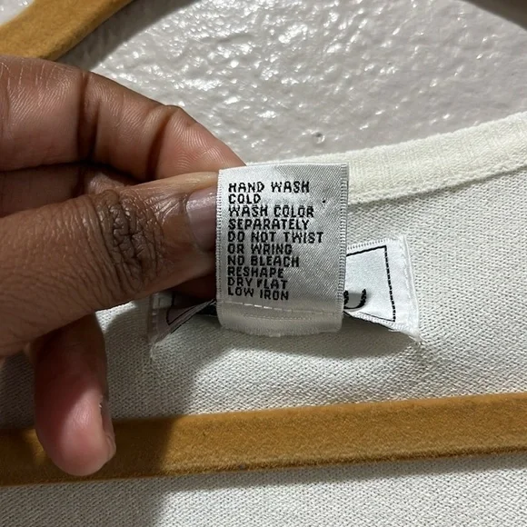 Vintage BOB MACKIE STUDIO Womens Size M Off White Embroidered Cardigan Sweater - Picture 7 of 8